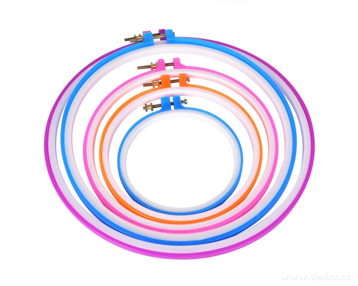 Vyšívacích obručí 5 ks priemery 12,5 až 27 cm, 12,5 až 27 cm